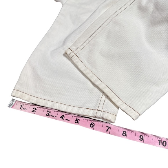 Vintage Y2K Gucci  Straight Leg Gold Accent White Jeans Womens 30" READ DESC - Picture 16 of 16
